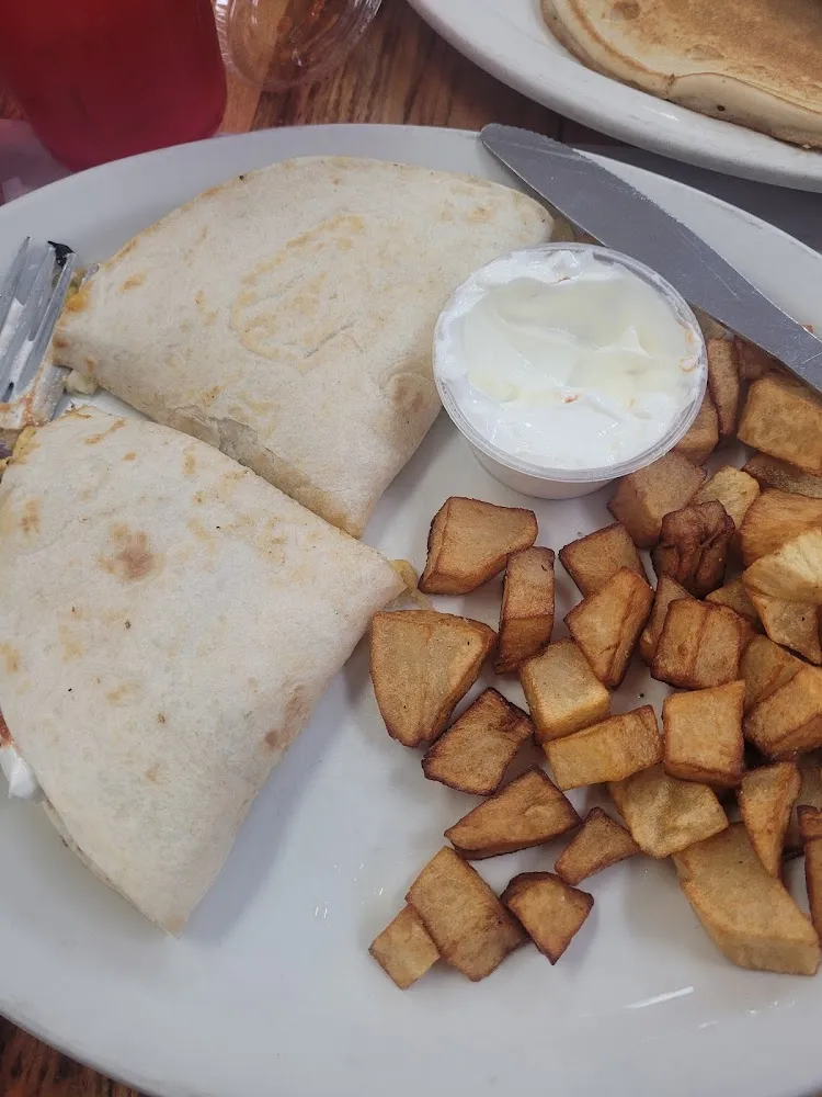 Breakfast Quesadilla & Potatocs