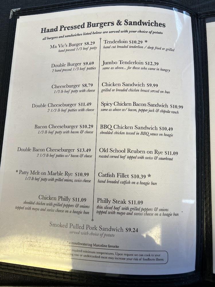 Ma Vic's Corner Cafe Menu image 4
